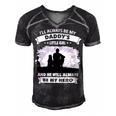 Father Grandpa Ill Always Be My Daddys Little Girl And He Will Always Be My Herotshir Family Dad Men's Short Sleeve V-neck 3D Print Retro Tshirt Black