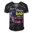 Father Grandpa Rest In Peace Dad Youre Always In My Heart 107 Family Dad Men's Short Sleeve V-neck 3D Print Retro Tshirt Black