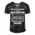 Father Grandpa You Cant Scare Me I Have A Crazy Daughter She Has Anger Issues Family Dad Men's Short Sleeve V-neck 3D Print Retro Tshirt Black