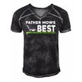 Father Mows Best Gift Fathers Day Lawn Funny Grass Men's Short Sleeve V-neck 3D Print Retro Tshirt Black
