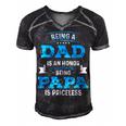 Fathers Day For Dad An Honor Being Papa Is Priceless V3 Men's Short Sleeve V-neck 3D Print Retro Tshirt Black
