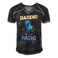 Funny Daddio Of The Patio Fathers Day Bbq Grill Dad Men's Short Sleeve V-neck 3D Print Retro Tshirt Black