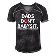 Funny Dads Dont Babysit Its Called Parenting Men's Short Sleeve V-neck 3D Print Retro Tshirt Black
