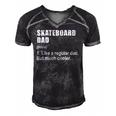 Funny Skateboard Dad Like Dad But Much Cooler Definition Men's Short Sleeve V-neck 3D Print Retro Tshirt Black