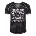 Funny Stepdad Fathers Day Family Daddy Bonus Dad Step Dad Men's Short Sleeve V-neck 3D Print Retro Tshirt Black