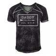 Gift For First Fathers Day New Dad To Be From 2018 Ver2 Men's Short Sleeve V-neck 3D Print Retro Tshirt Black