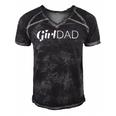 Girl Dad Outnumbered Tee Fathers Day Gift From Wife Daughter Men's Short Sleeve V-neck 3D Print Retro Tshirt Black