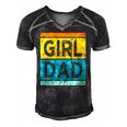 Girl Dad With Daughters For Men Men's Short Sleeve V-neck 3D Print Retro Tshirt Black