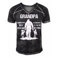 Grandpa Gift Grandpa Best Friend Best Partner In Crime Men's Short Sleeve V-neck 3D Print Retro Tshirt Black