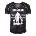 Grandude Grandpa Gift Grandude Best Friend Best Partner In Crime Men's Short Sleeve V-neck 3D Print Retro Tshirt Black