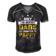 Greatest Dads Get Promoted To Pappy Grandpa Gift For Men Men's Short Sleeve V-neck 3D Print Retro Tshirt Black
