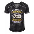 Guns Dont Kill People Dads With Pretty Daughters Do Active Men's Short Sleeve V-neck 3D Print Retro Tshirt Black