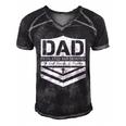 Happy Fathers Day Dad Dedicated And Devoted Men's Short Sleeve V-neck 3D Print Retro Tshirt Black