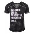 Husband Daddy Protector Provider Hero Fathers Day Daddy Day Men's Short Sleeve V-neck 3D Print Retro Tshirt Black