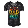 I Have Two Titles Dad And Grandpa Funny Fathers Day Cute Men's Short Sleeve V-neck 3D Print Retro Tshirt Black