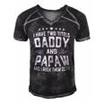 I Have Two Titles Daddy And Papaw I Rock Them Both Men's Short Sleeve V-neck 3D Print Retro Tshirt Black