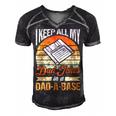 I Keep All My Dad Jokes In A Dad-A-Base Vintage Father Dad Men's Short Sleeve V-neck 3D Print Retro Tshirt Black