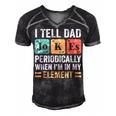 I Tell Dad Jokes Periodically But Only When Im My Element Men's Short Sleeve V-neck 3D Print Retro Tshirt Black