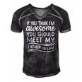 If You Think Im Awesome You Should Meet My Father-In-Law Men's Short Sleeve V-neck 3D Print Retro Tshirt Black