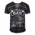 Im A Dad And Day Trader Funny Fathers Day & 4Th Of July Men's Short Sleeve V-neck 3D Print Retro Tshirt Black