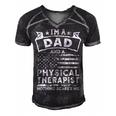 Im A Dad And Physical Therapist Fathers Day & 4Th Of July Men's Short Sleeve V-neck 3D Print Retro Tshirt Black