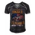 Im A Dad Uncle And A Veteran Fathers Day Fun 4Th Of July Men's Short Sleeve V-neck 3D Print Retro Tshirt Black