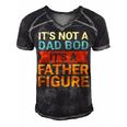 Its Not A Dad Bod Its A Father Figure Funny Retro Vintage Men's Short Sleeve V-neck 3D Print Retro Tshirt Black