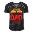 Jamaican Dad Retro Sunglasses Jamaica Fathers Day Men's Short Sleeve V-neck 3D Print Retro Tshirt Black