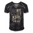 Maga King Make America Great Again Retro American Flag Men's Short Sleeve V-neck 3D Print Retro Tshirt Black