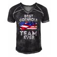 Matching Cornhole Gift For Tournament - Best Cornhole Team Men's Short Sleeve V-neck 3D Print Retro Tshirt Black