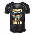 Mens Bumpa Because Grandpa Is For Old Guys Fathers Day Gifts Men's Short Sleeve V-neck 3D Print Retro Tshirt Black