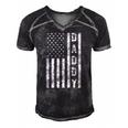 Mens Daddy American Flag Fathers Day Patriotic Usa 4Th Of July Men's Short Sleeve V-neck 3D Print Retro Tshirt Black
