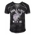 Mens Dont Fluff With Me Tshirt Funny Bunny Rabbit Easter Graphic Novelty Tee 176 Trending Men's Short Sleeve V-neck 3D Print Retro Tshirt Black