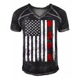 Mens Fathers Day Best Dad Ever Usa American Flag Men's Short Sleeve V-neck 3D Print Retro Tshirt Black