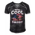 Mens Gift For Fathers Day Tee - Fishing Reel Cool Daddy Men's Short Sleeve V-neck 3D Print Retro Tshirt Black