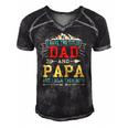 Mens I Have Two Titles Dad And Papa Funny Fathers Day Daddy Men's Short Sleeve V-neck 3D Print Retro Tshirt Black