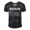 Mens Nigerian Dad Definition Design - Funny Nigerian Daddy Flag Men's Short Sleeve V-neck 3D Print Retro Tshirt Black