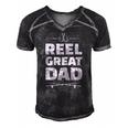 Mens Reel Great Dad - Fishing Gift Fisherman Father Men's Short Sleeve V-neck 3D Print Retro Tshirt Black