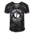 Mens Soon To Be Daddy 2022 Fathers Day First Time Dad Pregnancy Men's Short Sleeve V-neck 3D Print Retro Tshirt Black