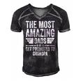 Mens The Most Amazing Dads Get Promoted To Grandpa Men's Short Sleeve V-neck 3D Print Retro Tshirt Black