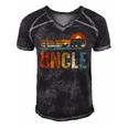 Mens Uncle Man Myth Legend Vintage Men Retro Classic Uncle Men's Short Sleeve V-neck 3D Print Retro Tshirt Black