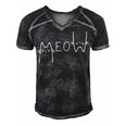 Meow Cat Shirt Meow Kitty Funny Cats Mom And Cat Dad 238 Trending Shirt Men's Short Sleeve V-neck 3D Print Retro Tshirt Black