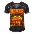 Motorcycle Grandpa Biker S Funny 499 Shirt Men's Short Sleeve V-neck 3D Print Retro Tshirt Black