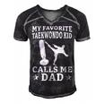 My Favorite Taekwondo Kid Calls Me Dad Karate Judo Men's Short Sleeve V-neck 3D Print Retro Tshirt Black