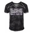 My Jokes Are Officially Dad Jokes Fathers Day Gift Men's Short Sleeve V-neck 3D Print Retro Tshirt Black