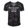 My Kids Think I Am An Atm Funny Fathers Day Mothers Day Men's Short Sleeve V-neck 3D Print Retro Tshirt Black