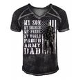 My Son Is Soldier Proud Military Dad 704 Shirt Men's Short Sleeve V-neck 3D Print Retro Tshirt Black