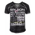 My Son My Soldier Hero Proud Army Dad 702 Shirt Men's Short Sleeve V-neck 3D Print Retro Tshirt Black