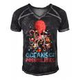 Oceans Of Possibilities Summer Reading 2022 Octopus Men's Short Sleeve V-neck 3D Print Retro Tshirt Black