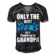 Only The Best Dad Get Promoted To Grandpa Fathers Day T Shirts Men's Short Sleeve V-neck 3D Print Retro Tshirt Black